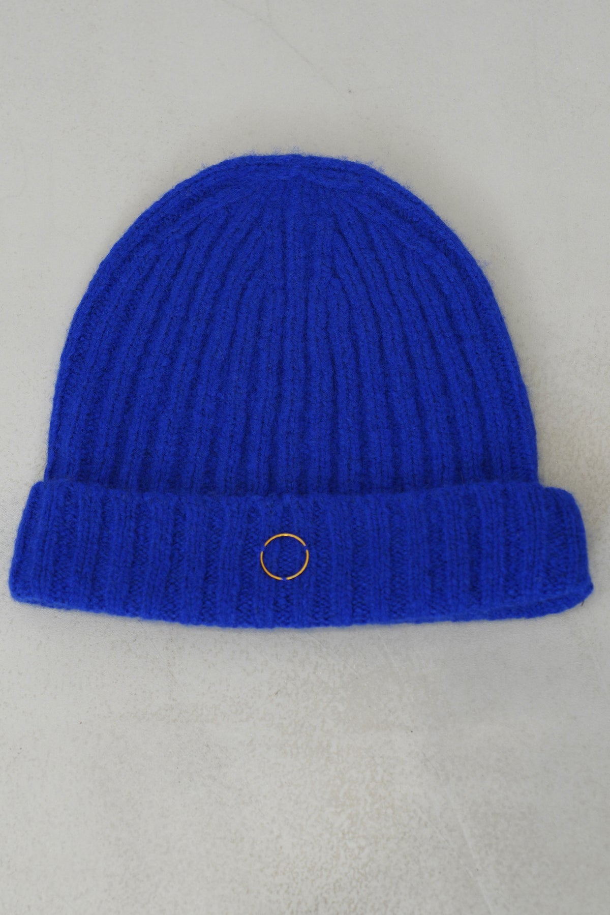 ribbed hat orb cashmere silk cobalt