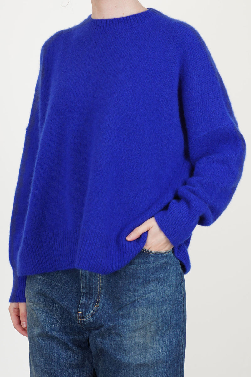 sweater mori cashmere silk cobalt