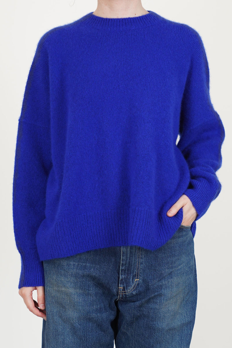 sweater mori cashmere silk cobalt