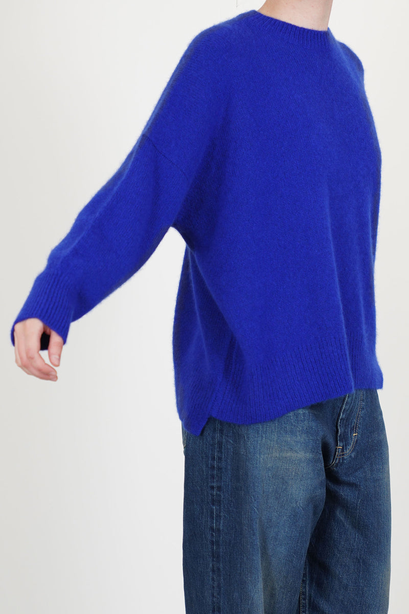 sweater mori cashmere silk cobalt