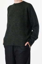 sweater mori cashmere silk pine jet