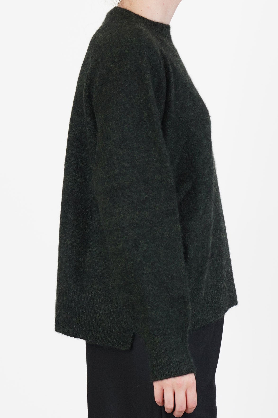 sweater mori cashmere silk pine jet