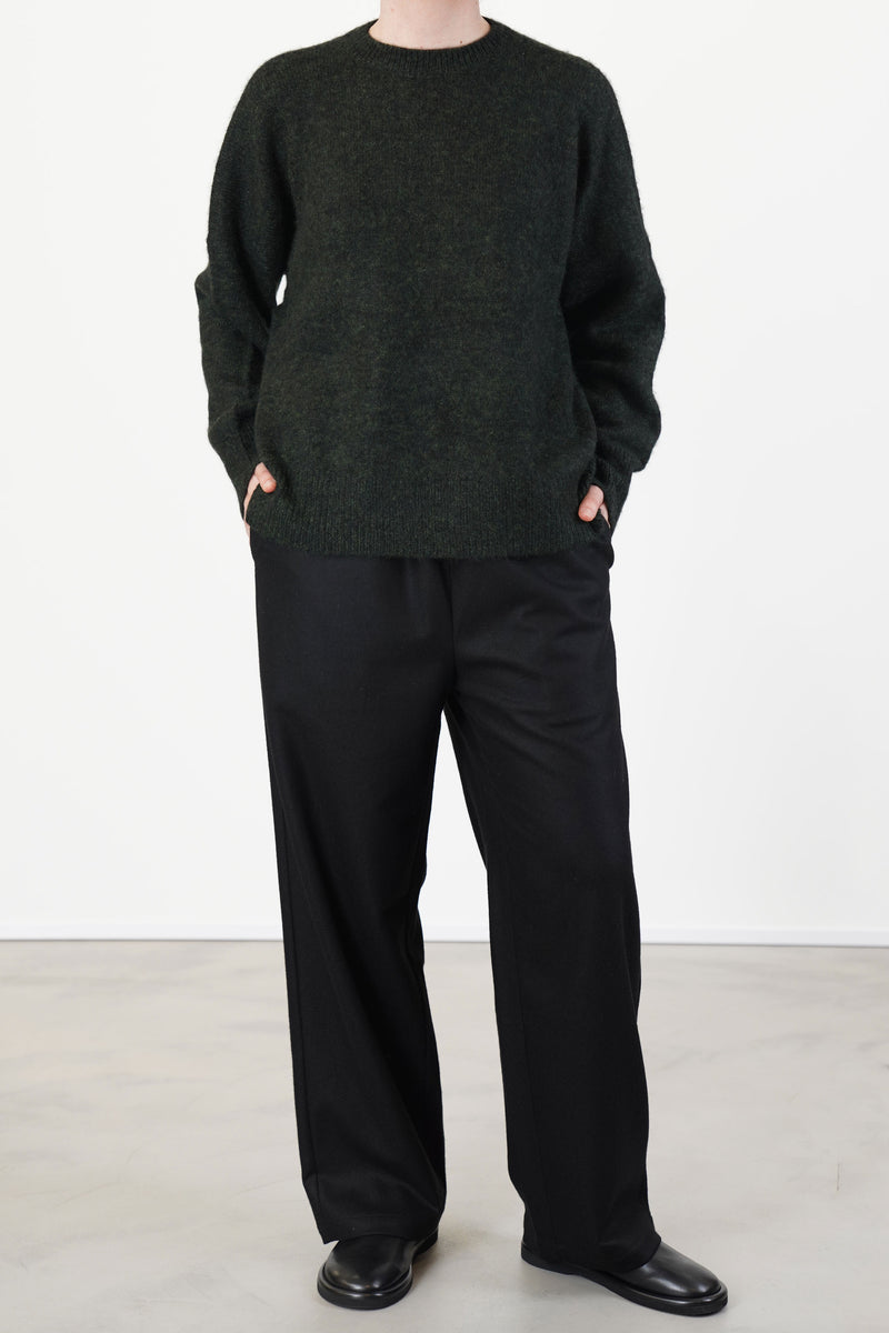 sweater mori cashmere silk pine jet