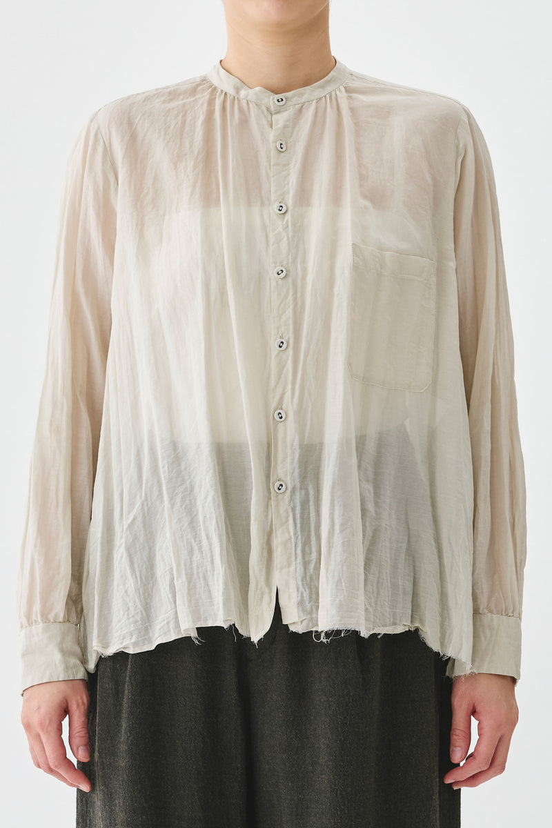 cotton silk blouse ivory