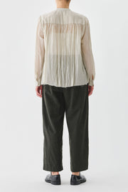 cotton silk blouse ivory