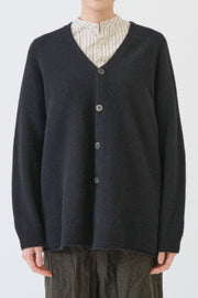 fine wool cardigan black