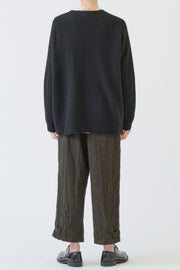 fine wool cardigan black