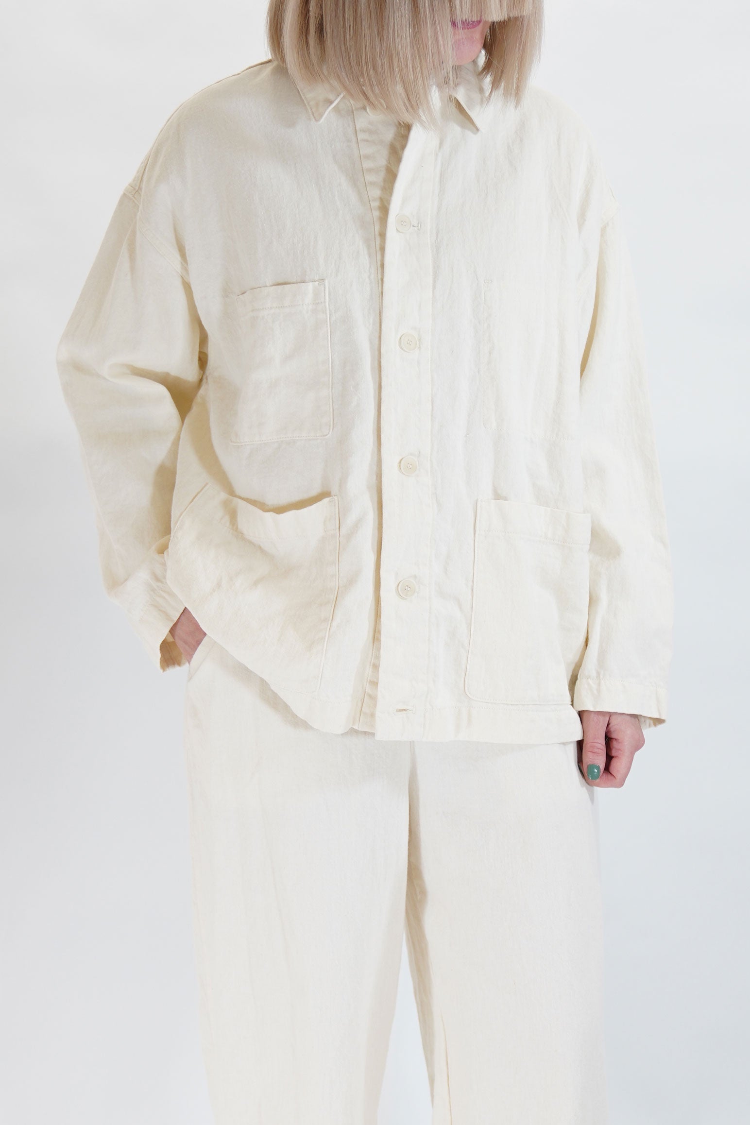 pas de calais cotton linen jacket natural | carrousel the store