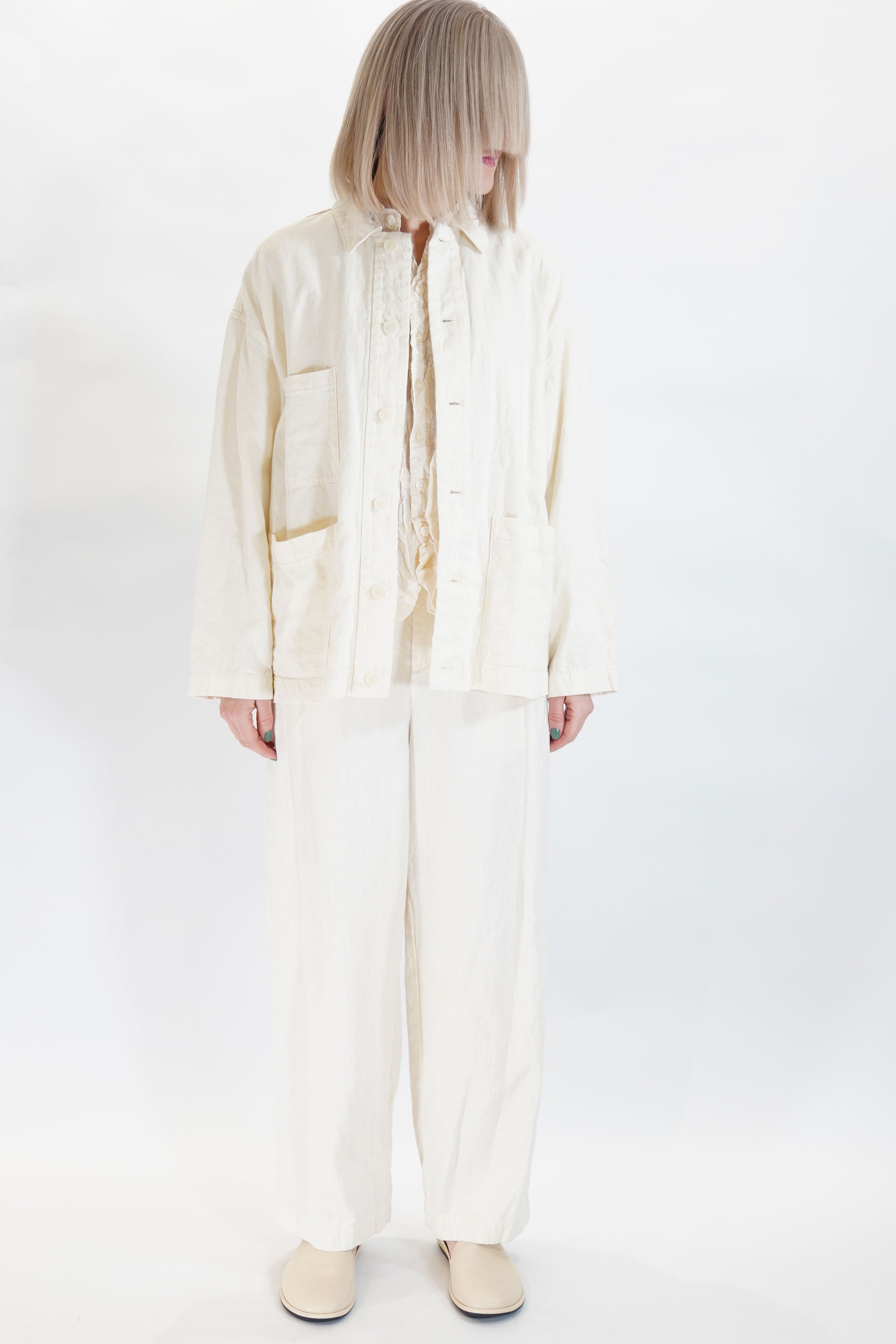 pas de calais cotton linen jacket natural | carrousel the store
