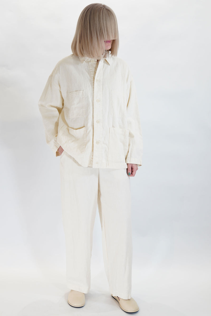 cotton linen jacket natural