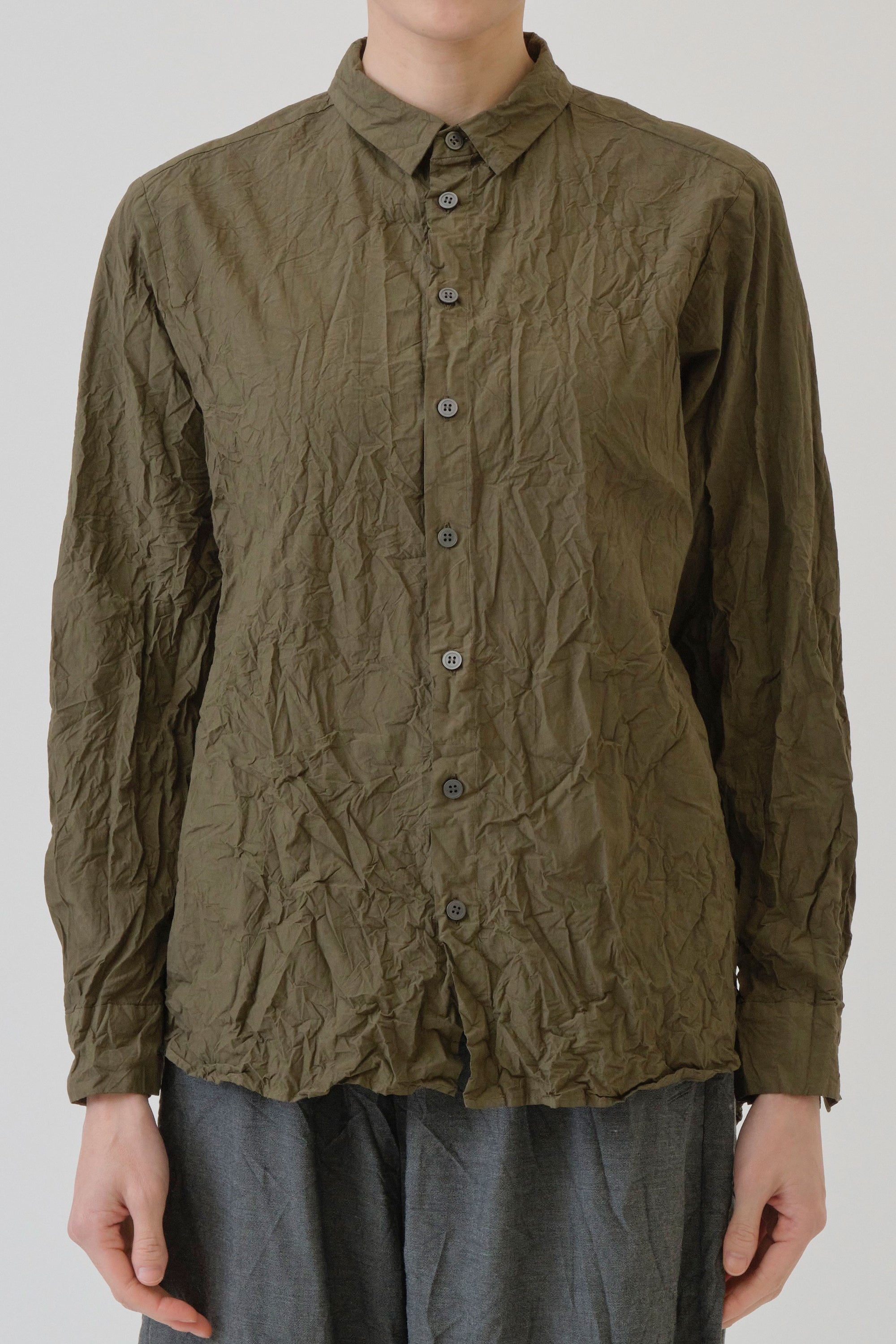 cotton typewritter blouse khaki