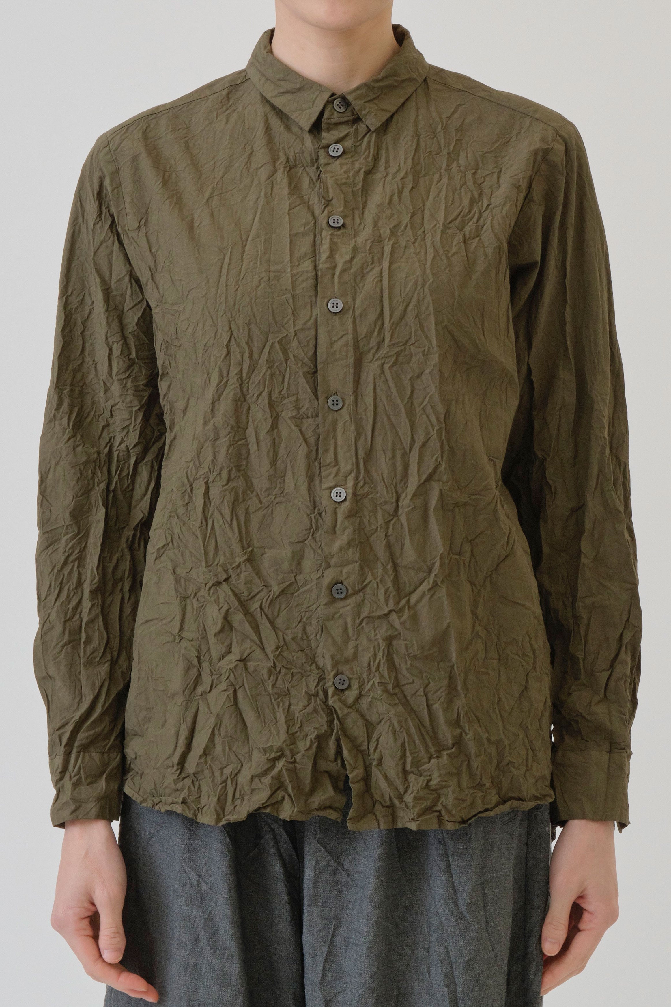 cotton typewritter blouse khaki