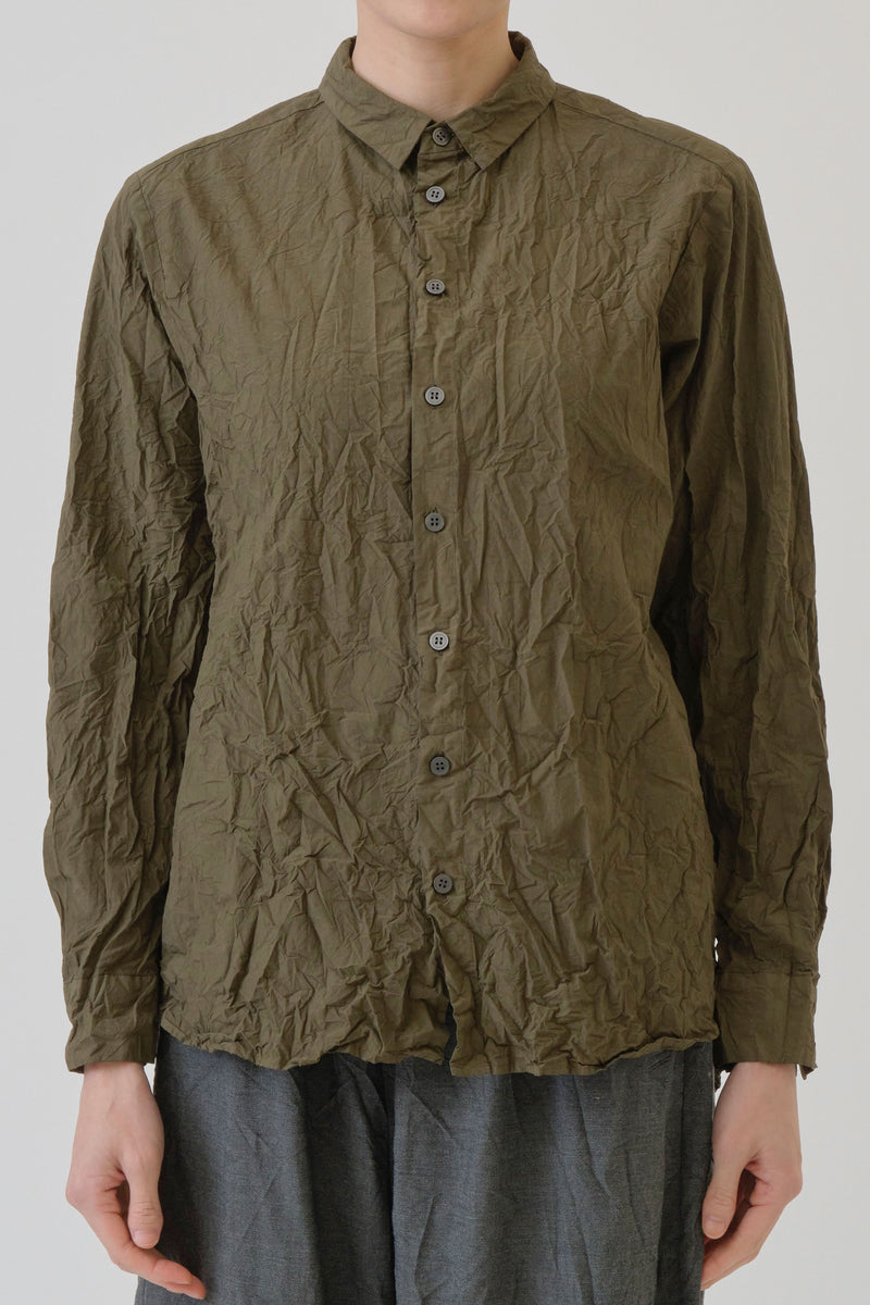cotton typewritter blouse khaki