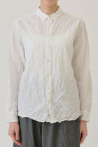 cotton typewritter blouse white