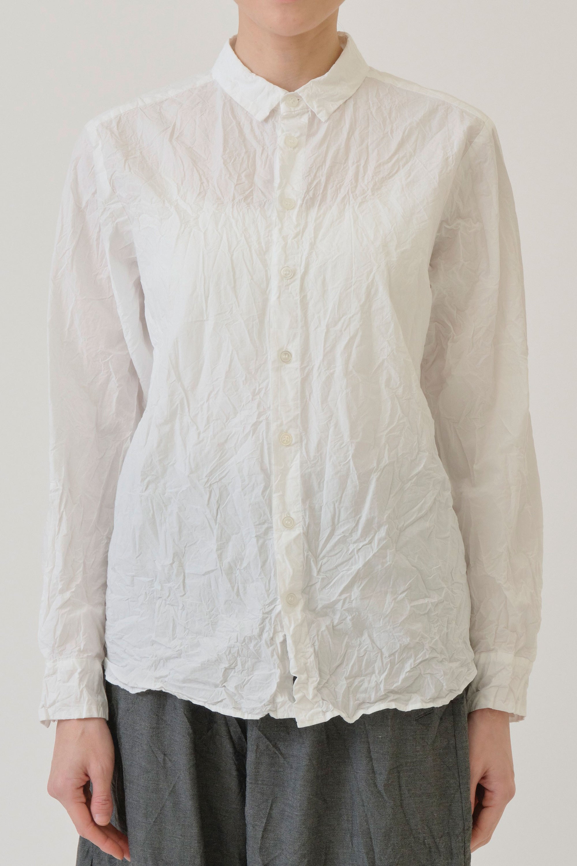 cotton typewritter blouse white