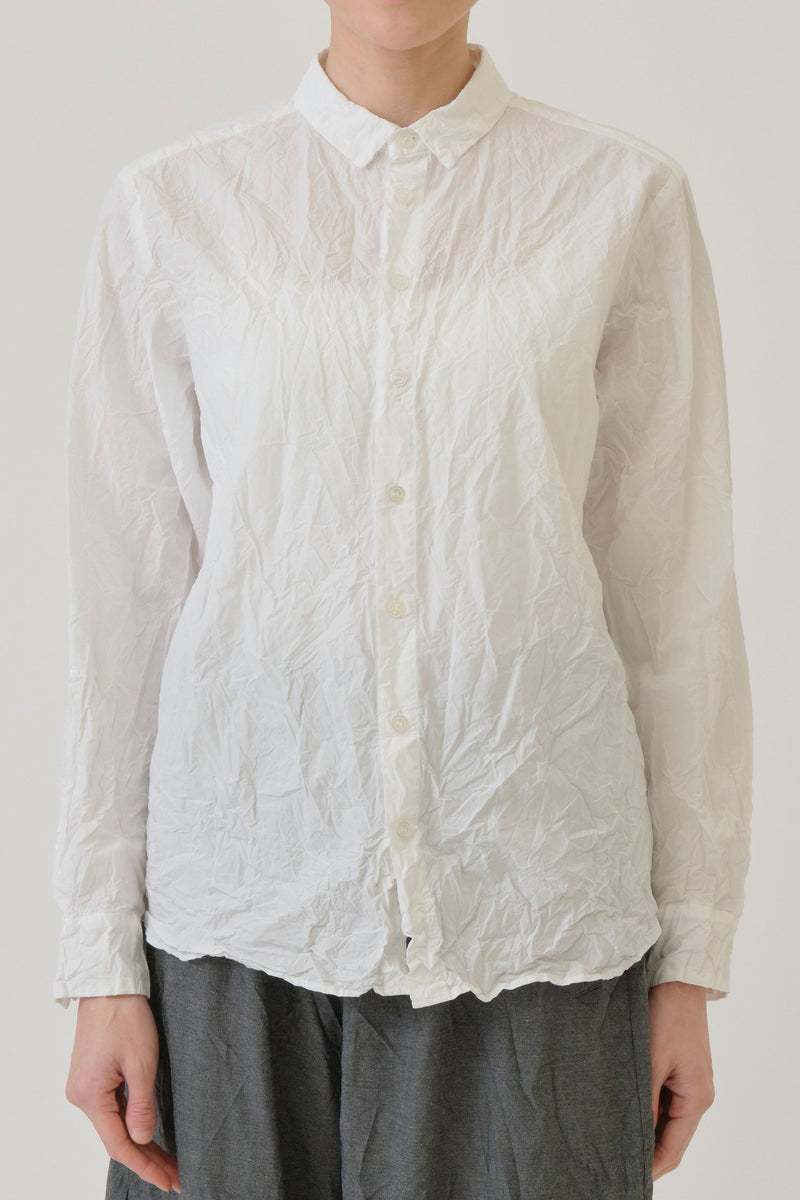 cotton typewritter blouse white