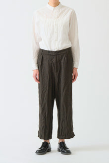 cotton typewritter blouse white