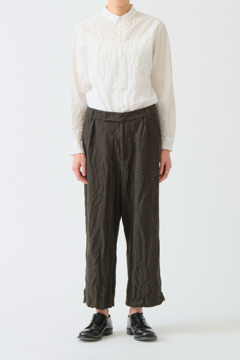 cotton typewritter blouse white