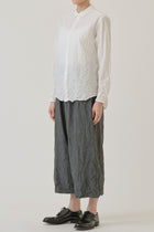 cotton typewritter blouse white