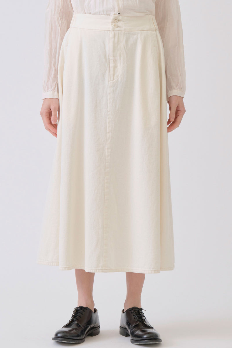 natural denim skirt off-white