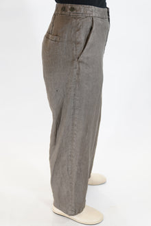 linen twill wide pants khaki
