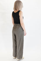 linen twill wide pants khaki