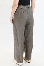 linen twill wide pants khaki