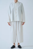 coverall jacket cotton linen off-white