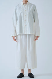 coverall jacket cotton linen off-white