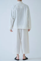 coverall jacket cotton linen off-white