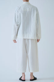 coverall jacket cotton linen off-white