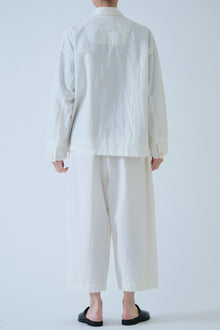 coverall jacket cotton linen off-white