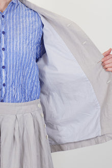 jacket cotton linen grey