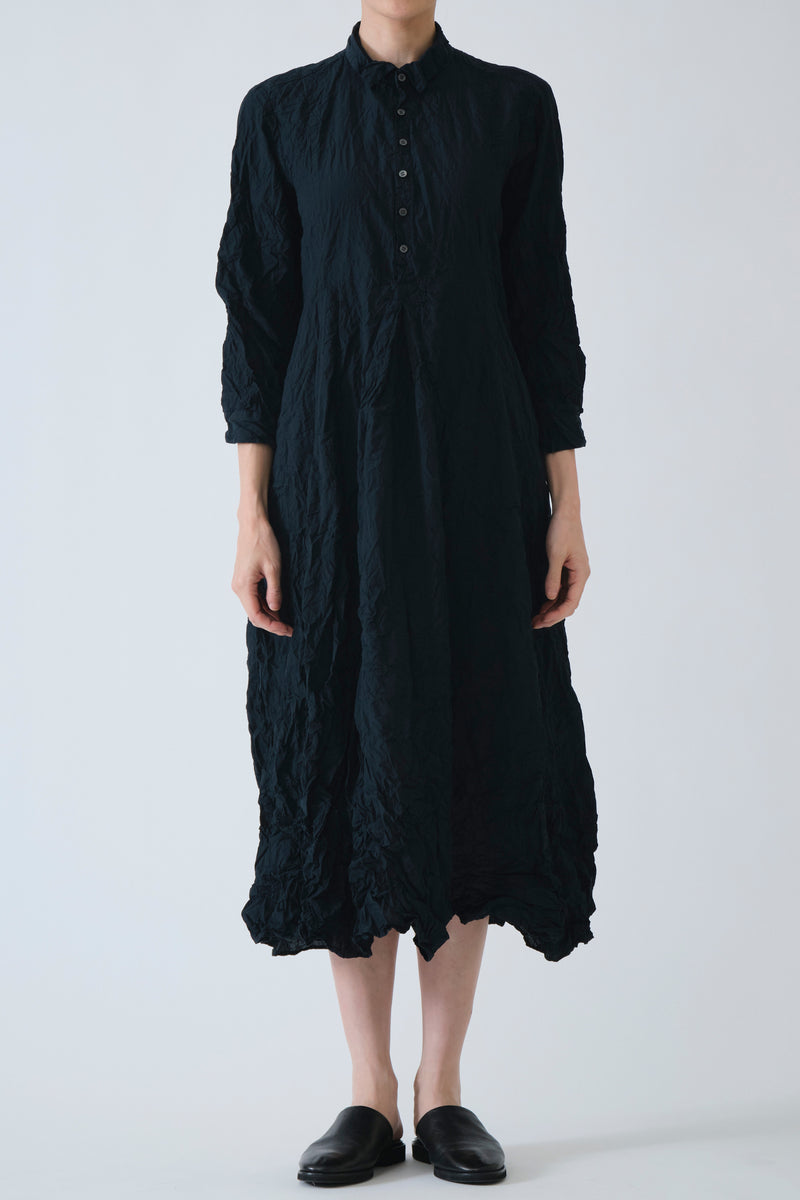crinkle dress navy