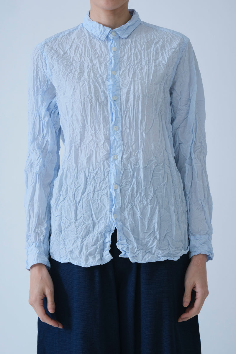 crinkle classic shirt saxe blue