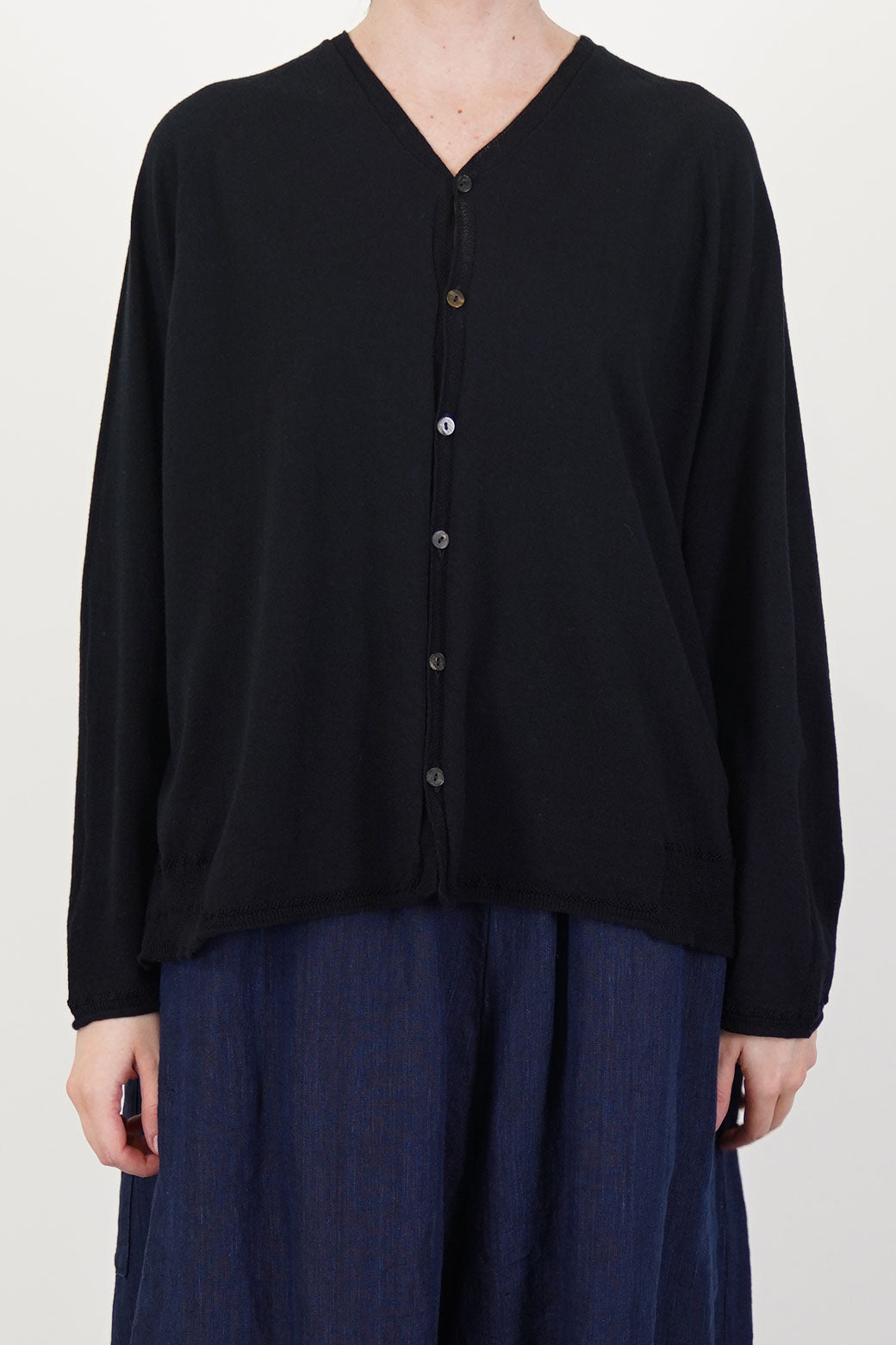 cardigan cotton linen black
