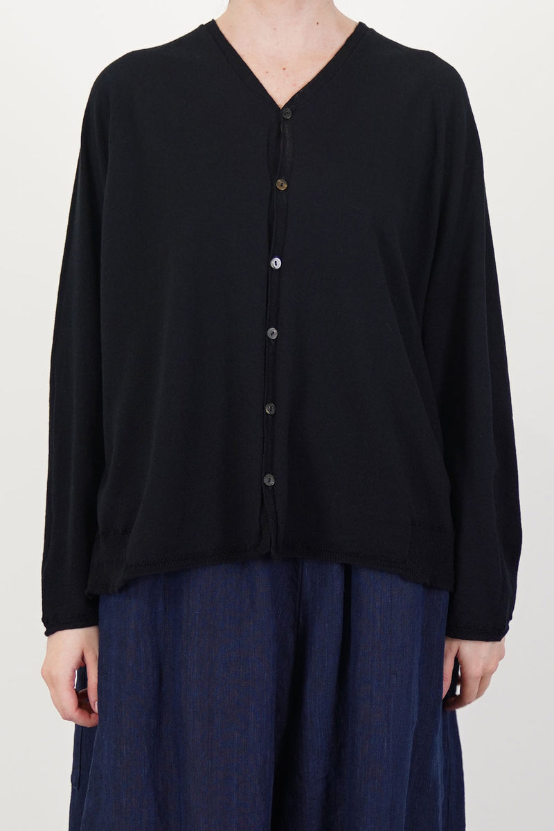 cardigan cotton linen black