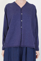 cardigan cotton linen indigo