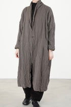 cashmere voile oversized robe coat greige