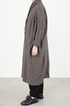 cashmere voile oversized robe coat greige