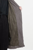 cashmere voile oversized robe coat greige