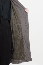 cashmere voile oversized robe coat greige