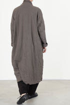 cashmere voile oversized robe coat greige