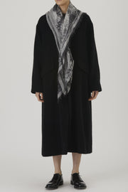 romantic travel print scarf cashmere brown