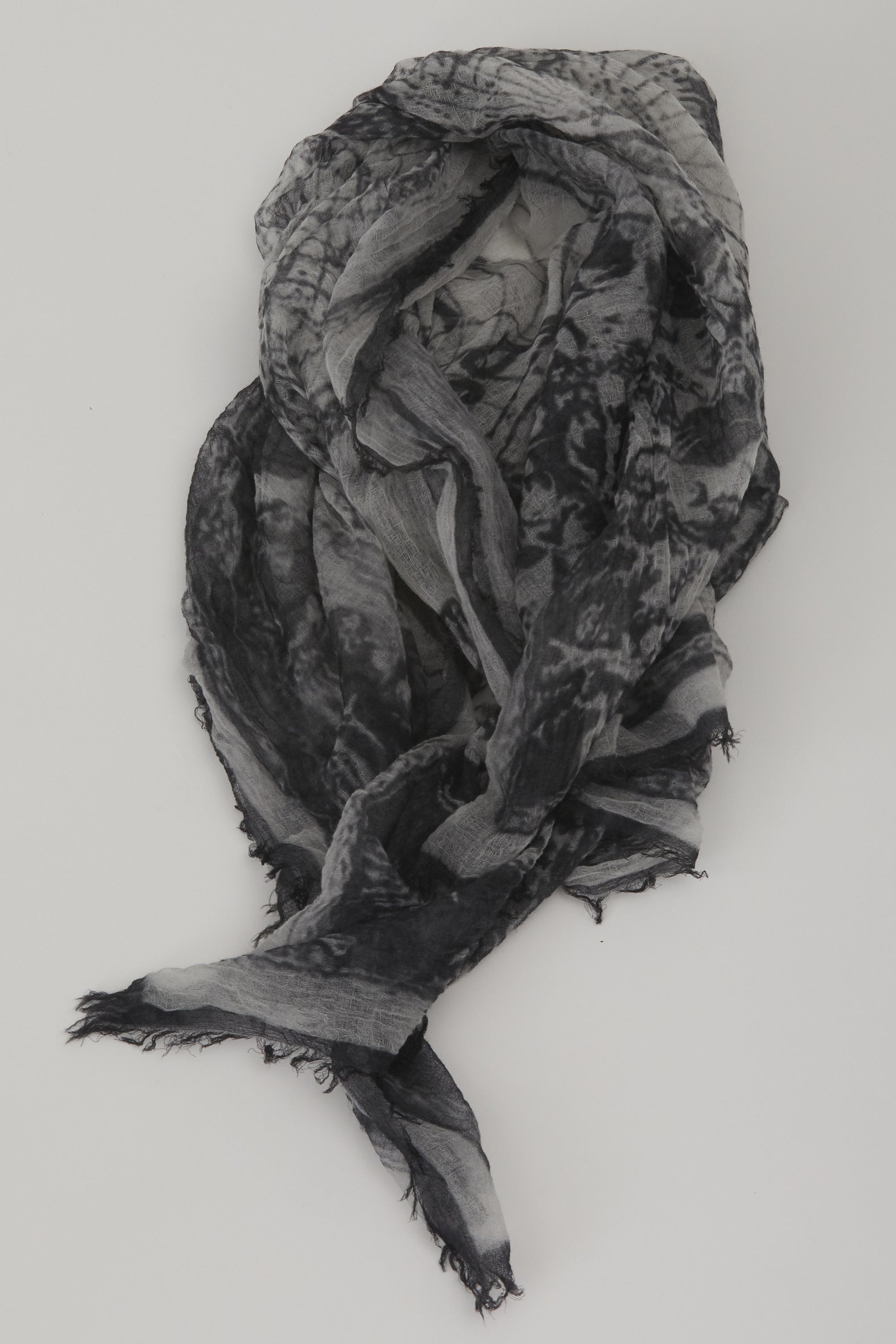 romantic travel print scarf cashmere charcoal