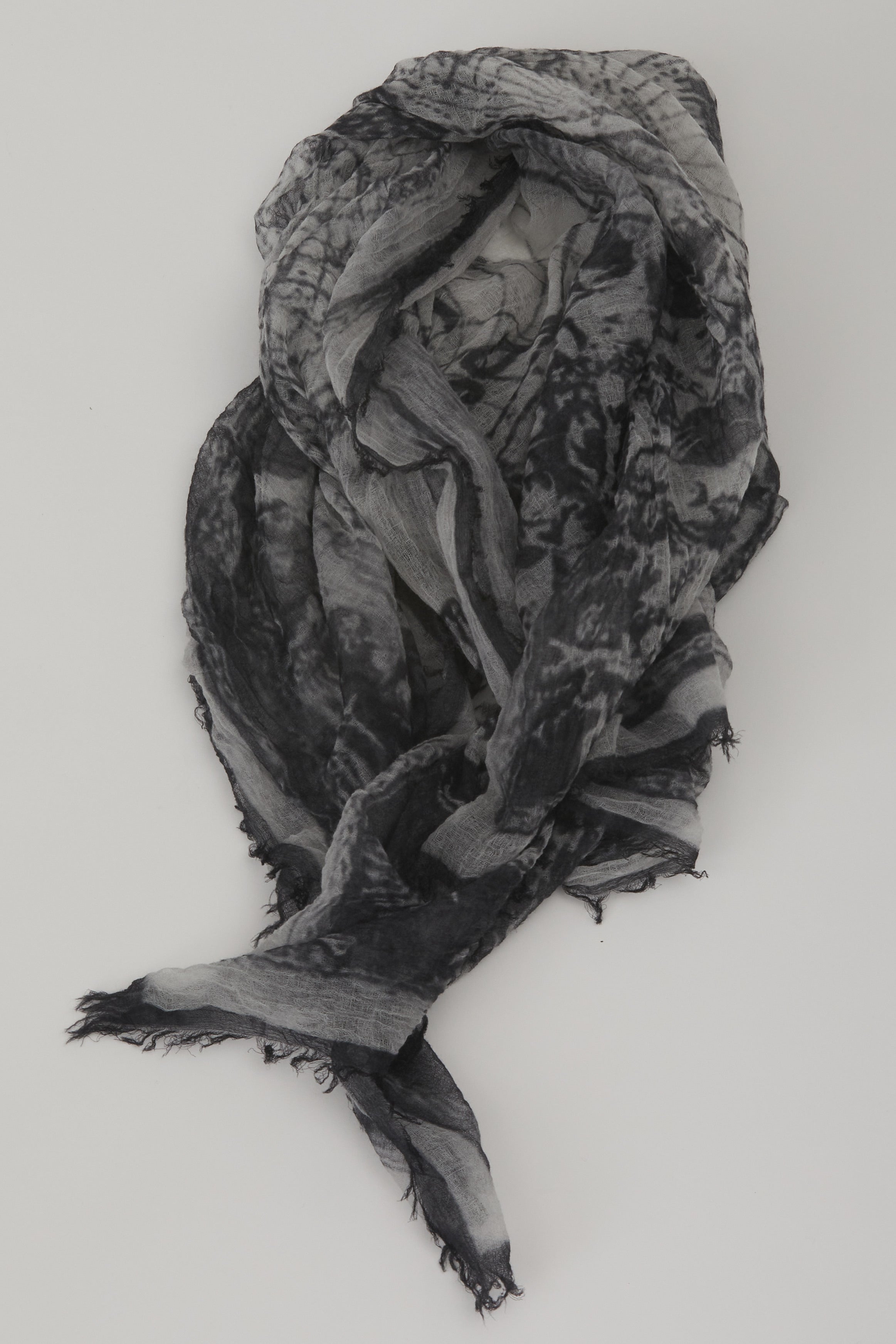 romantic travel print scarf cashmere charcoal