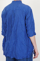 chambray pullover blouse blue