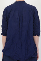 chambray pullover blouse navy