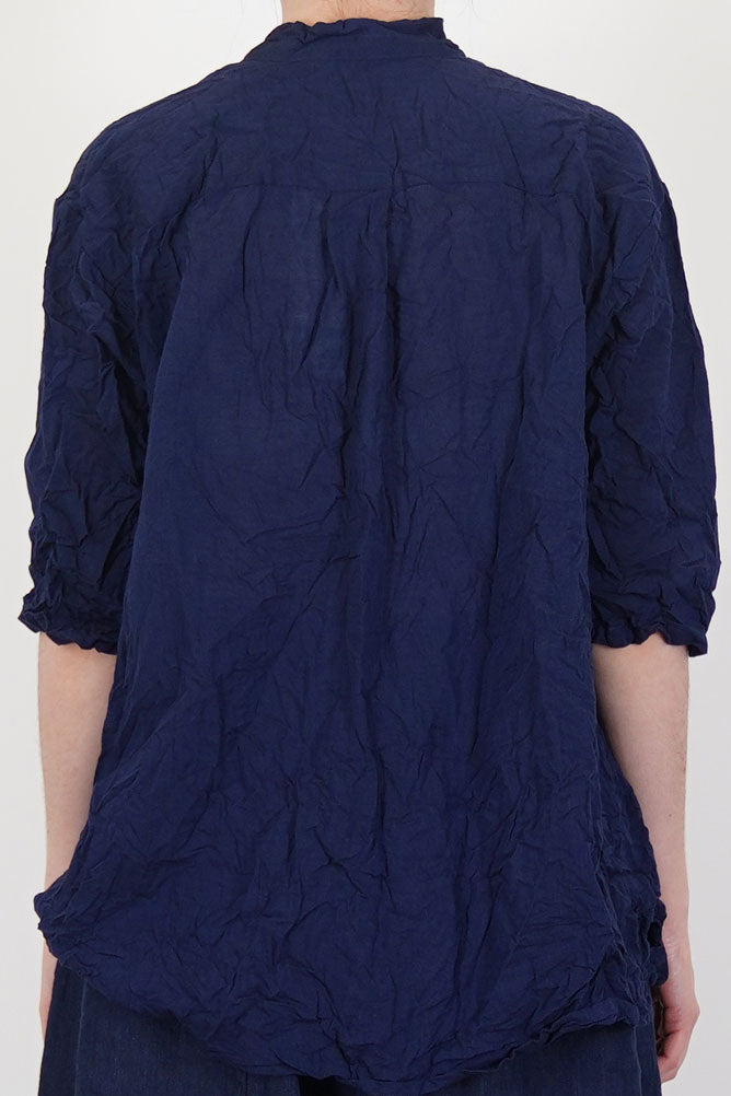chambray pullover blouse navy