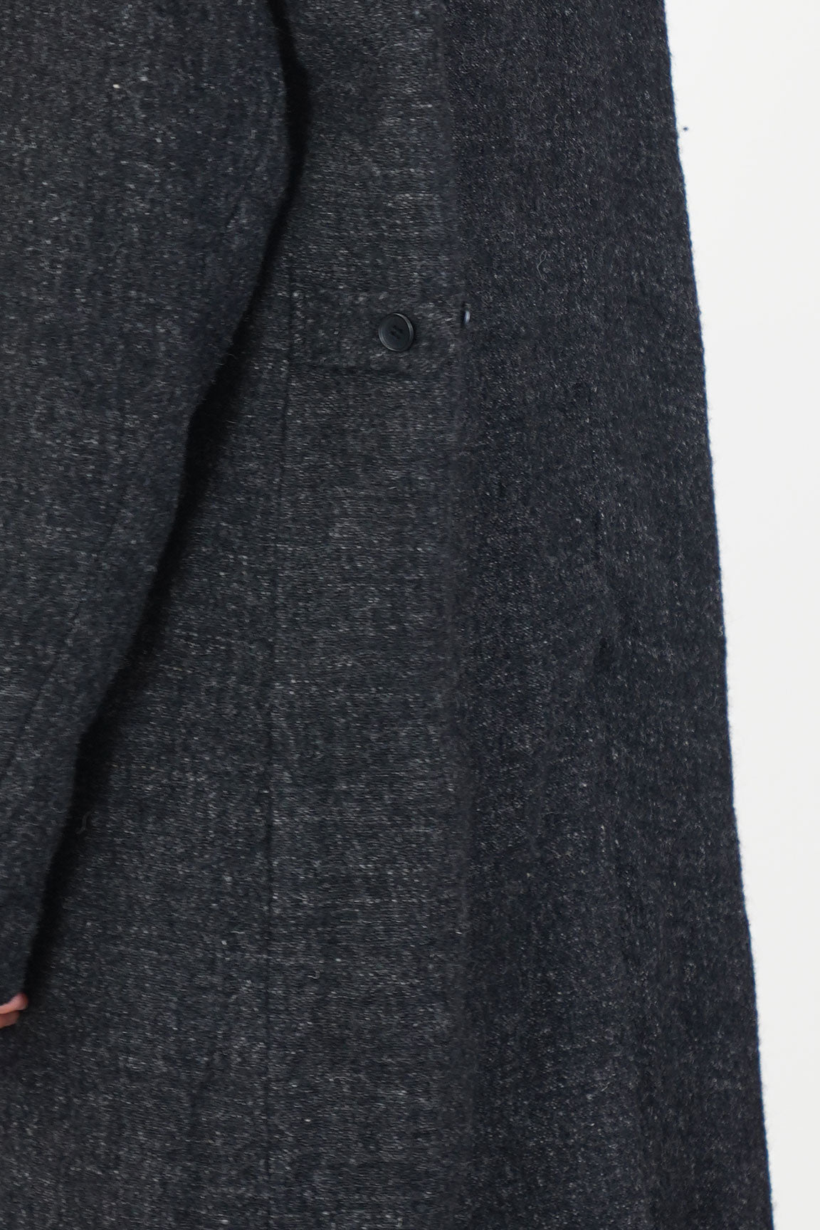 chesterfield coat wool linen charcoal